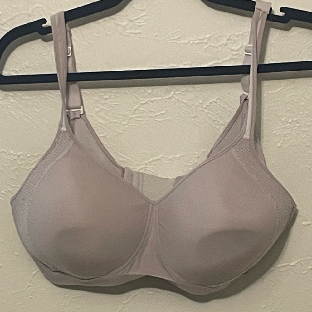 Hanes Cool Comfort Wirefree Bra 2XL Beige Nude MHW507 Adaptive Fit